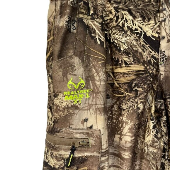 Realtree Scent Factor MAX-1 Waterproof Windproof Youth XL Camo Zip Cargo Pants - Picture 2 of 9